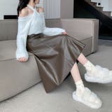 レザースカート レディース PUスカート | shoppinggo | 詳細画像14 