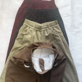 裏起毛パンツ ベルト付き ワイドパンツ | shoppinggo | 詳細画像5 