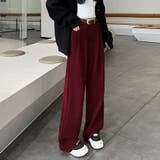 裏起毛パンツ ベルト付き ワイドパンツ | shoppinggo | 詳細画像11 