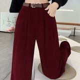 裏起毛パンツ ベルト付き ワイドパンツ | shoppinggo | 詳細画像12 