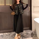 ツイードベストジャケット ワンピース セットアップ | shoppinggo | 詳細画像15 