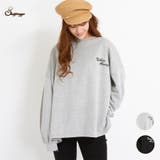 ロゴスウェット 刺繍入り韓国ロングTシャツ | shoppinggo | 詳細画像1