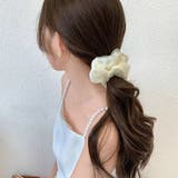 ベージュ | シュシュ ヘアゴム ヘアアレンジ | shoppinggo