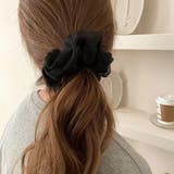 ブラック | シュシュ ヘアゴム ヘアアレンジ | shoppinggo
