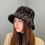 ブラック | バケットハット ファー 帽子 | shoppinggo