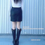 ミニスカート フェイクレザーインナーパンツ付 台形 スカート黒 韓国 | shoppinggo | 詳細画像15 