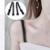 ブラック | ブラストラップ フリル肩紐 ブラジャーストラップ | shoppinggo