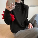 ブラック | ニットトップス レディース 長袖 | shoppinggo