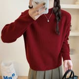 ワインレッド | ニットトップス レディース 長袖 | shoppinggo
