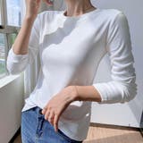 Tシャツ カットソー レディース インナー トップス  Tシャツ 暖かい 長袖 | shoppinggo | 詳細画像4 
