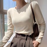 Tシャツ カットソー レディース インナー トップス  Tシャツ 暖かい 長袖 | shoppinggo | 詳細画像8 