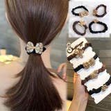 シュシュ ヘアゴム キラキラ ４点セット ヘア留め 髪留め 髪ゴム | shoppinggo | 詳細画像1 