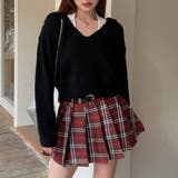 ニットトップス Vネック スキッパー | shoppinggo | 詳細画像4 
