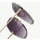 UVカットサングラス フレームレス 紫外線カットラインストーン | shoppinggo | 詳細画像5