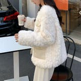中綿ツイードジャケット ボアジャケット 千鳥格子コート | shoppinggo | 詳細画像4