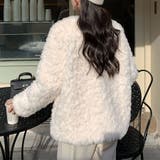 中綿ツイードジャケット ボアジャケット 千鳥格子コート | shoppinggo | 詳細画像5