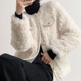 中綿ツイードジャケット ボアジャケット 千鳥格子コート | shoppinggo | 詳細画像8