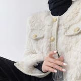 中綿ツイードジャケット ボアジャケット 千鳥格子コート | shoppinggo | 詳細画像12