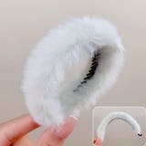 ホワイト | もこもこヘアクリップ 団子 冬 | shoppinggo