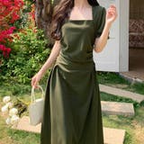 ワンピース 半袖 スクエアネック | shoppinggo | 詳細画像9 