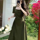 ワンピース 半袖 スクエアネック | shoppinggo | 詳細画像11 