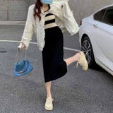 リブニットワンピース ノースリーブ ボーダー | shoppinggo | 詳細画像12