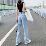 美脚ストレートパンツ 着やせ セミワイドパンツ | shoppinggo | 詳細画像10