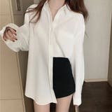 白ブラウス シャツ レディースロングシャツ | shoppinggo | 詳細画像2 