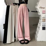 ワイドパンツ チェック柄パンツ 薄手 | shoppinggo | 詳細画像1