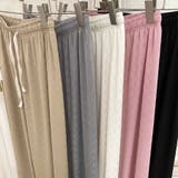 ワイドパンツ チェック柄パンツ 薄手 | shoppinggo | 詳細画像5