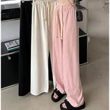 ワイドパンツ チェック柄パンツ 薄手 | shoppinggo | 詳細画像8