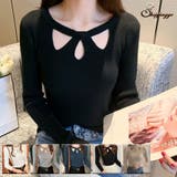 ニットトップス ツイスト ラウンドネック | shoppinggo | 詳細画像1 