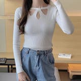 ニットトップス ツイスト ラウンドネック | shoppinggo | 詳細画像3 
