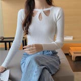 ニットトップス ツイスト ラウンドネック | shoppinggo | 詳細画像5 
