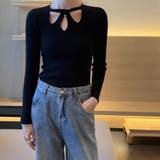 ニットトップス ツイスト ラウンドネック | shoppinggo | 詳細画像8 