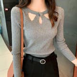 ニットトップス ツイスト ラウンドネック | shoppinggo | 詳細画像10 