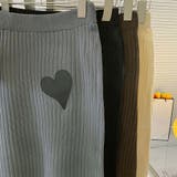 リブニットスカート ハート スリット入り | shoppinggo | 詳細画像7