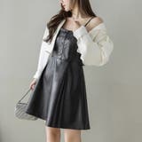 フレアキャミワンピース ジャンパ―スカート フェイクレザーワンピース | shoppinggo | 詳細画像13