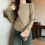 カーキ | Ｔシャツ レディース 丸首 | shoppinggo