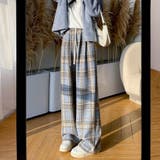 チェック柄パンツ ワイドパンツ 裏起毛パンツ | shoppinggo | 詳細画像8 