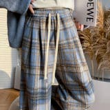チェック柄パンツ ワイドパンツ 裏起毛パンツ | shoppinggo | 詳細画像10 