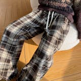 チェック柄パンツ ワイドパンツ 裏起毛パンツ | shoppinggo | 詳細画像12 