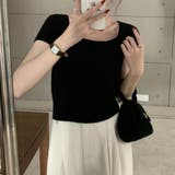サマーニットショート丈 トップス スクエアネック | shoppinggo | 詳細画像13 
