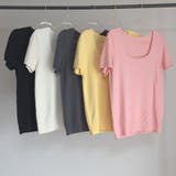 サマーニットショート丈 トップス スクエアネック | shoppinggo | 詳細画像46 