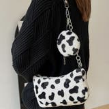 B | ポーチ付き ファーバッグ 2点セット | shoppinggo