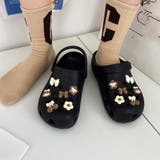 Girl*ブラック | 厚底サンダル アクセサー付き レディース | shoppinggo
