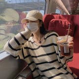 ニットトップス ボーダー スキッパー | shoppinggo | 詳細画像4