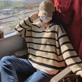 ニットトップス ボーダー スキッパー | shoppinggo | 詳細画像6