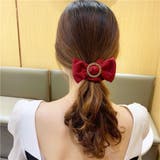 レッド | ヘアゴム シュシュ キラキラヘアアクセサリー | shoppinggo
