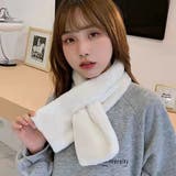 ホワイト | マフラー ティペット ふわふわストール | shoppinggo